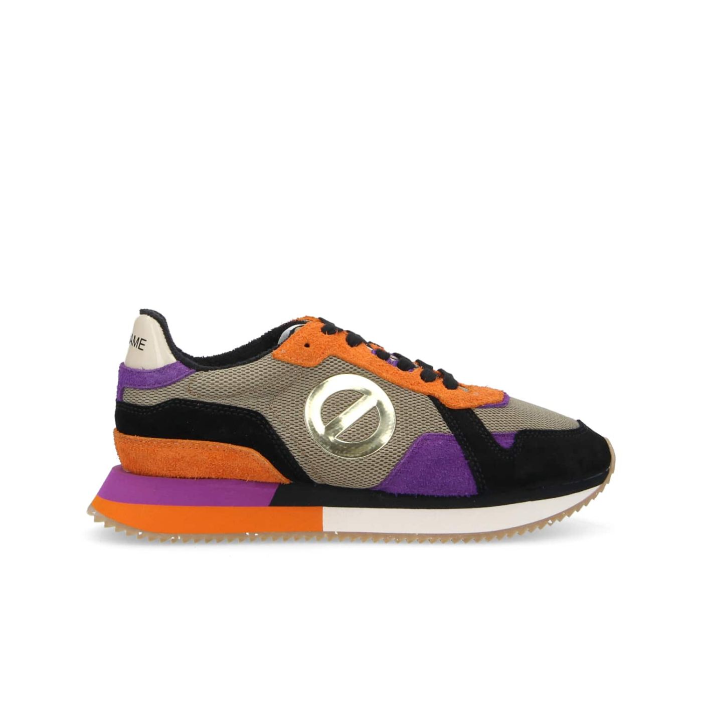 MIA NEW JOGGER W - SUEDE/H.SD/MESH - BLACK/TAUPE/PURPLE/ORANGE